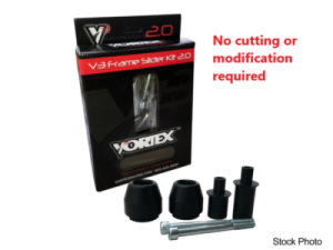 Kawasaki ZX4RR Frame Slider Kit - Vortex Racing - V3 2.0 - Matte Black - 2023+